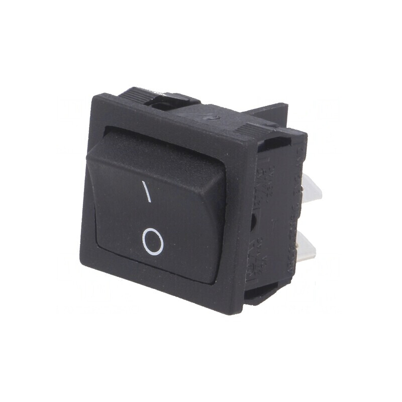 Rocker DPST 2 ON-OFF 10A/250VAC 10A/28VDC negru | Electronic-mag.ro | Componente Electronice