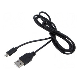 Cablu USB 2.0 A-B 1,4m negru PVC 60W 2,4A | Electronic-mag.ro | Componente Electronice