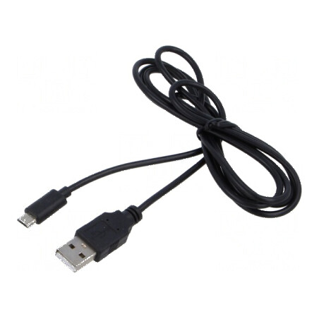 Cablu USB 2.0 A-B 1,4m negru PVC 60W 2,4A | Electronic-mag.ro | Componente Electronice