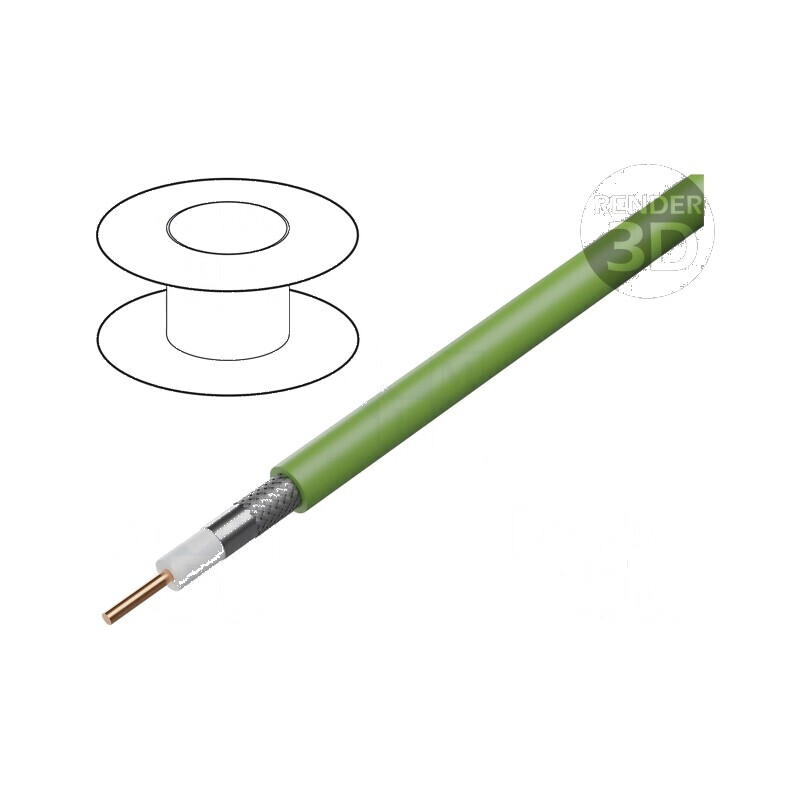 Cablu coaxial RG59/U 1x22AWG FRNC verde 100m | Electronic-mag.ro | Componente Electronice Cablu coaxial RG59/U 1x22AWG FRNC verde 100m | Electronic-mag.ro | Componente Electronice