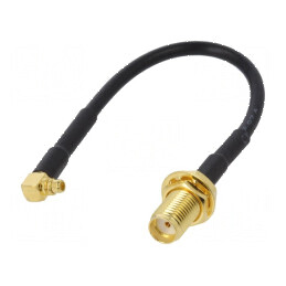 Cablu MMCX tată - SMA mamă unghi drept 100mm | Electronic-mag.ro | Componente Electronice