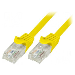 Cabluri patch U/UTP 5e litat CCA PVC galben 7,5m 26AWG | Electronic-mag.ro | Componente Electronice