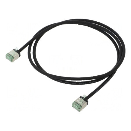 Cablu Patch U/FTP Cat 8.1 LSZH negru 1m 32AWG | Electronic-mag.ro | Componente Electronice