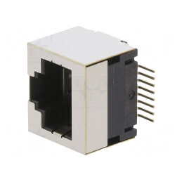 Conector RJ45 soclu aurit 8p8c pentru PCB | Electronic-mag.ro | Componente Electronice