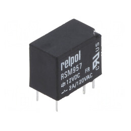 Releu electromagnetic SPDT 12VDC 2A RSM957 | Electronic-mag.ro | Componente Electronice
