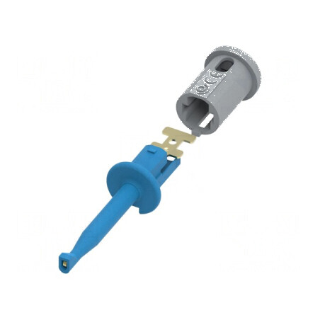 Clips de măsurare cu cârlig albastru 6A 60VDC placare aurit | Electronic-mag.ro | Componente Electronice