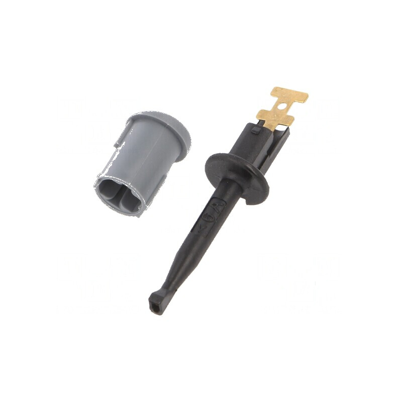 Clips de măsurare cu cârlig 6A 60VDC negru aurit | Electronic-mag.ro | Componente Electronice