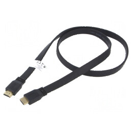 Cablu HDMI 2.0 1m negru PVC 28AWG | Electronic-mag.ro | Componente Electronice
