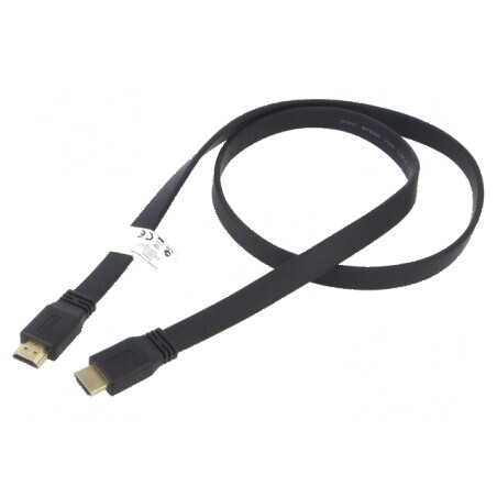Cablu HDMI 2.0 1m negru PVC 28AWG | Electronic-mag.ro | Componente Electronice