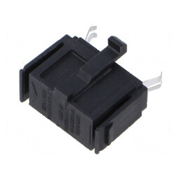 Clemă siguranţe cilindrice 5x20mm clichet neagră | Electronic-mag.ro | Componente Electronice