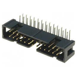 Conector IDC soclu tată 26 pini unghi 90° THT pentru PCB | Electronic-mag.ro | Componente Electronice