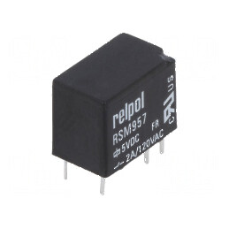 Releu electromagnetic SPDT 5VDC 2A 120VAC RSM957 | Electronic-mag.ro | Componente Electronice