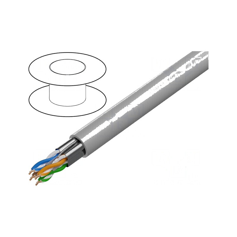 Cablu F/UTP 4x2x23AWG LSZH gri 305m Ø7,3mm | Electronic-mag.ro | Componente Electronice Cablu F/UTP 4x2x23AWG LSZH gri 305m Ø7,3mm | Electronic-mag.ro | Componente Electronice
