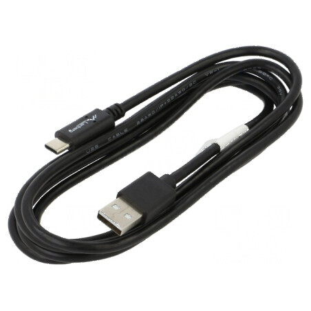 Cablu USB 2.0 A la C 1.8m negru PVC | Electronic-mag.ro | Componente Electronice