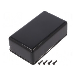 Carcasă universală ABS neagră IP55 70mm x 120mm x 40mm | Electronic-mag.ro | Componente Electronice
