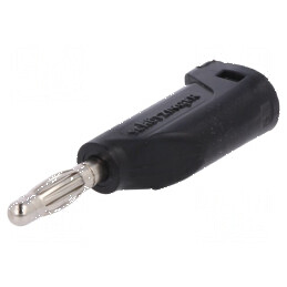 Conector banană 4mm 32A 33VAC 70VDC negru nichelat | Electronic-mag.ro | Componente Electronice