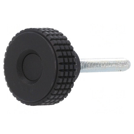 Buton de reglare negru Ø 31mm M6 40mm H 24mm | Electronic-mag.ro | Componente Electronice