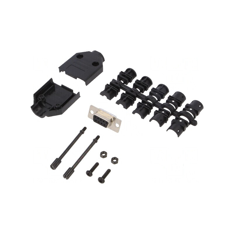 Mufă mamă D-Sub 9 PIN lipire pe cablu neagră - Kit complet | Electronic-mag.ro | Componente Electronice Mufă mamă D-Sub 9 PIN lipire pe cablu neagră - Kit complet | Electronic-mag.ro | Componente Electronice