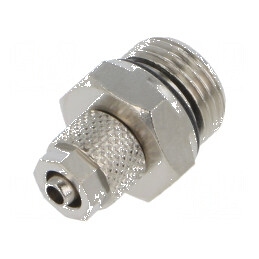 Fiting filet cu șurub, max. 15bar, alamă nichelată, 4mm | Electronic-mag.ro | Componente Electronice