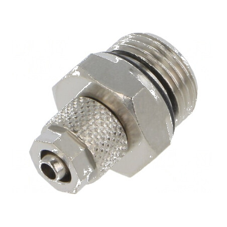 Fiting filet cu șurub, max. 15bar, alamă nichelată, 4mm | Electronic-mag.ro | Componente Electronice