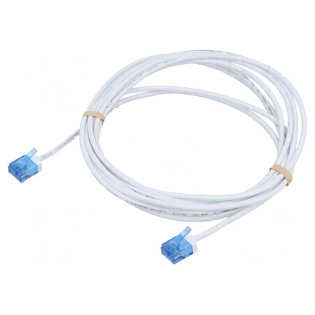Cablaj rețea U/UTP 6a cu placare aurită, LSZH alb, 3m, 32AWG | Electronic-mag.ro | Componente Electronice