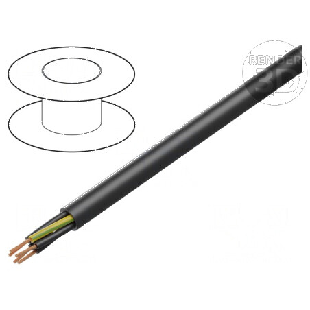 Cablu BiT 1000 H 5G1mm2 neecranat 600V 1kV Cu litat negru | Electronic-mag.ro | Componente Electronice