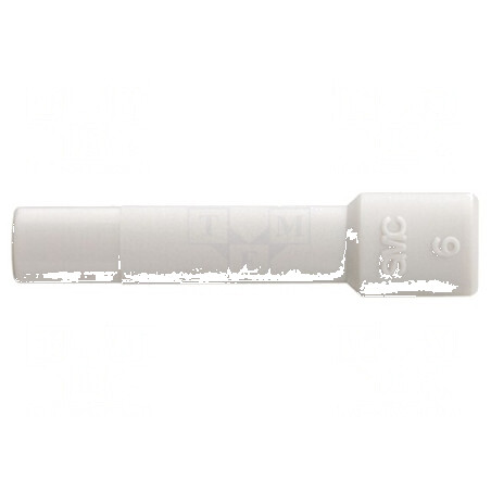 Obturator polipropilenă albă 45,5mm Ø12mm | Electronic-mag.ro | Componente Electronice