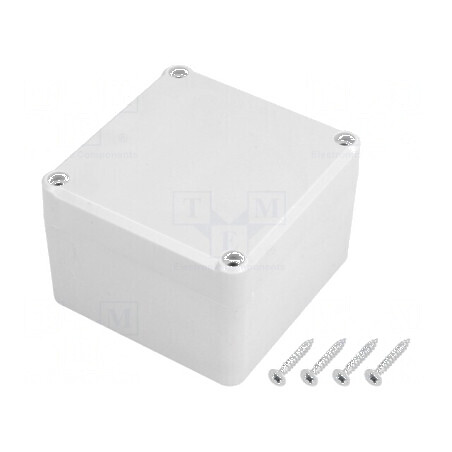 Carcasă universală polistiren gri 80mm x 82mm x 55mm | Electronic-mag.ro | Componente Electronice
