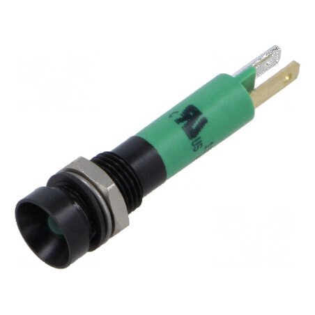 Lampă LED concav verde 12V 5mm IP67 Ø8mm | Electronic-mag.ro | Componente Electronice