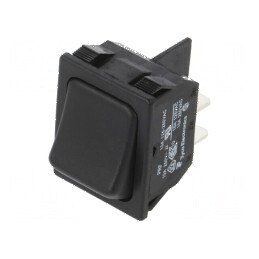 Rocker DPST ON-OFF 10A/250VAC negru -20÷85°C | Electronic-mag.ro | Componente Electronice
