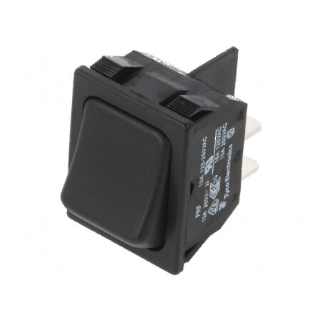 Rocker DPST ON-OFF 10A/250VAC negru -20÷85°C | Electronic-mag.ro | Componente Electronice