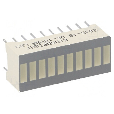 LED Riglă Galbenă 25,4x10,16mm pentru Afișaj | Electronic-mag.ro | Componente Electronice