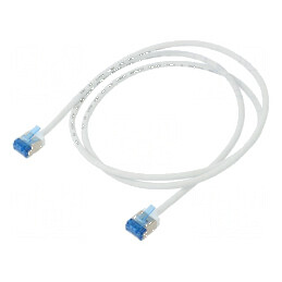 Cablu patch U/FTP 6a 1m 32AWG cu placare aurită, alb, LSZH | Electronic-mag.ro | Componente Electronice