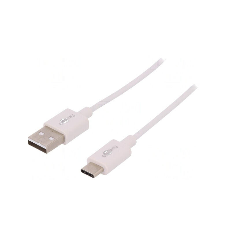 Cablu USB 2.0 A la C 1m alb 480Mbps | Electronic-mag.ro | Componente Electronice Cablu USB 2.0 A la C 1m alb 480Mbps | Electronic-mag.ro | Componente Electronice