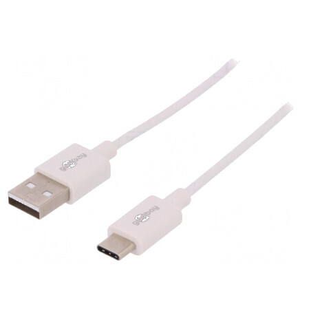 Cablu USB 2.0 A la C 1m alb 480Mbps | Electronic-mag.ro | Componente Electronice