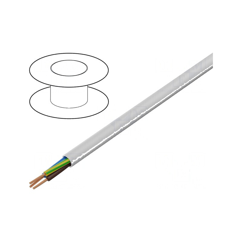 Cablu H05VV-F 3G2,5mm2 Cu PVC Alb 300V 500V | Electronic-mag.ro | Componente Electronice Cablu H05VV-F 3G2,5mm2 Cu PVC Alb 300V 500V | Electronic-mag.ro | Componente Electronice