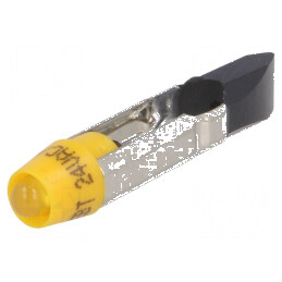 Lampă LED galbenă T5,5 24V 24VAC | Electronic-mag.ro | Componente Electronice