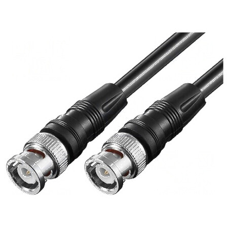 Cablu BNC 2m dublu ecranat PVC negru | Electronic-mag.ro | Componente Electronice