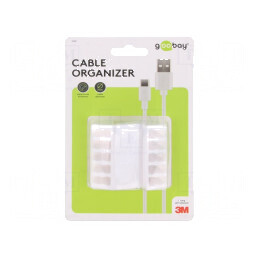 Set Clipsuri tip P albe pentru prinderea cablurilor | Electronic-mag.ro | Componente Electronice