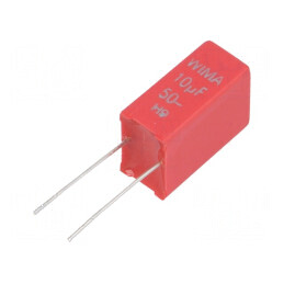 Condensator poliester 10uF 30VAC 50VDC 5mm ±5% -55÷100°C | Electronic-mag.ro | Componente Electronice