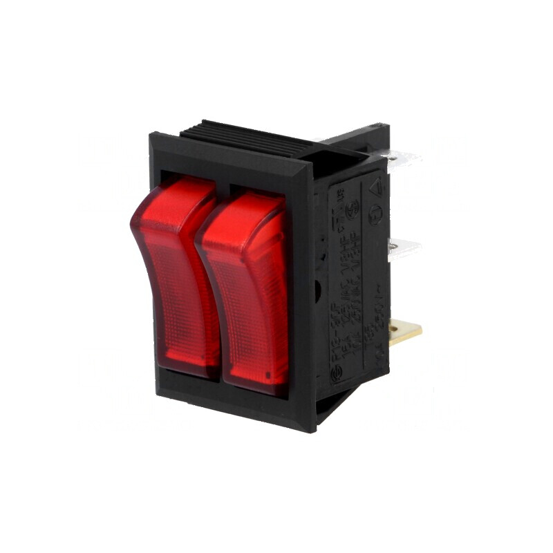 Rocker SPST x2 ON-OFF 10A/250VAC roșu | Electronic-mag.ro | Componente Electronice Rocker SPST x2 ON-OFF 10A/250VAC roșu | Electronic-mag.ro | Componente Electronice