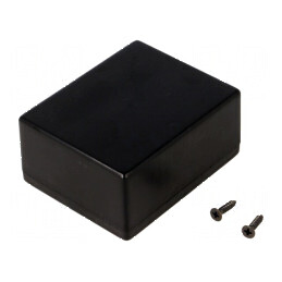 Carcasă universală ABS neagră 55mm x 68mm x 32mm cu șurub x2 | Electronic-mag.ro | Componente Electronice
