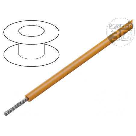 Cablu litat 24AWG TFE portocalie 300V 30m Ecranare | Electronic-mag.ro | Componente Electronice