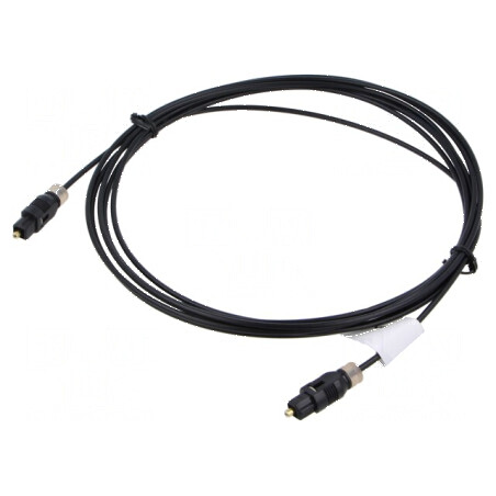Cablu Toslink 3m negru cu mufă pe ambele părți | Electronic-mag.ro | Componente Electronice