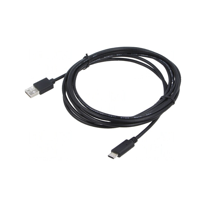 Cablu USB 2.0 A la C, 3m, negru, aurit | Electronic-mag.ro | Componente Electronice Cablu USB 2.0 A la C, 3m, negru, aurit | Electronic-mag.ro | Componente Electronice