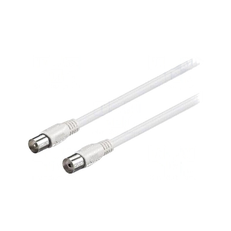 Cablu coaxial 1m 9,5mm PVC alb cu priză și mufă | Electronic-mag.ro | Componente Electronice Cablu coaxial 1m 9,5mm PVC alb cu priză și mufă | Electronic-mag.ro | Componente Electronice