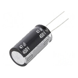 Condensator electrolitic THT 47uF 450VDC Ø16x31,5mm ±20% | Electronic-mag.ro | Componente Electronice