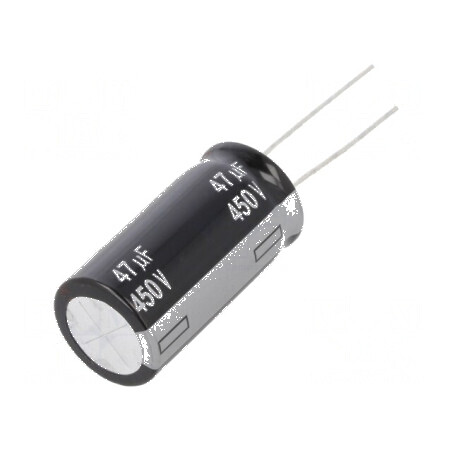 Condensator electrolitic THT 47uF 450VDC Ø16x31,5mm ±20% | Electronic-mag.ro | Componente Electronice