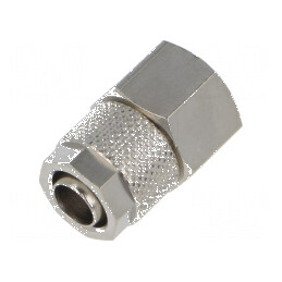 Conector filetat înșurubat din alamă nichelată 8mm, max. 15bar | Electronic-mag.ro | Componente Electronice
