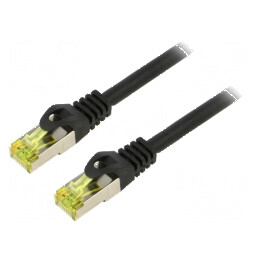 Cablul Patch S/FTP 6a 2m LSZH Negru 27AWG | Electronic-mag.ro | Componente Electronice